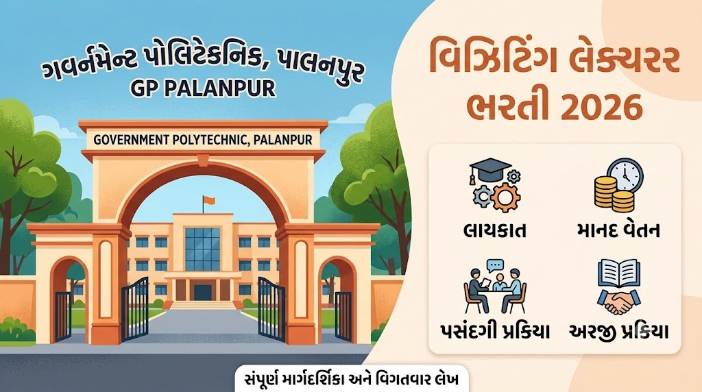 GP Palanpur Visiting Lecturer Recruitment 2026: સંપૂર્ણ માર્ગદર્શિકા અને વિગતવાર લેખ